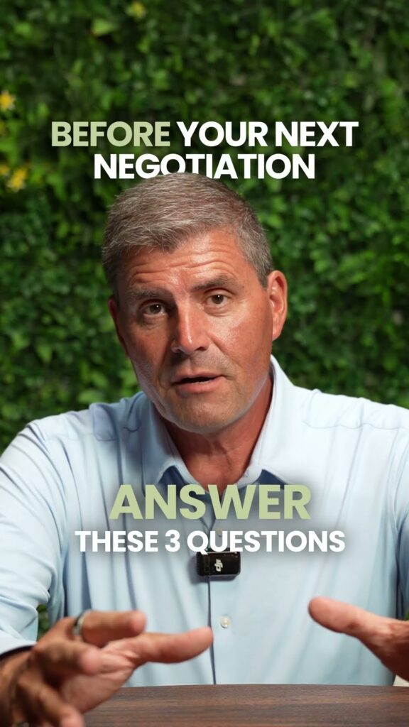 YouTube Short thumbnail: Ask These 3 Questions Before Your Next Negotiation